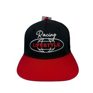 Racing Lifestyle Hat Cap Black Red Snapback Adjustable Embroidered Rue 21 NWT